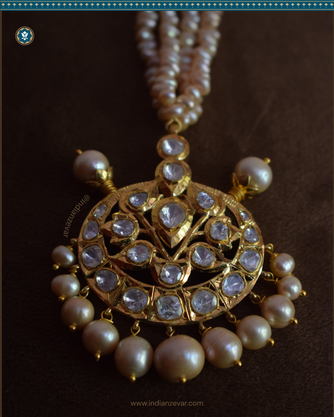 Hyderabadi Jadau Maang Tika: 92.5 Silver and Moissanite Uncut Polki Sparkling Elegance (Signature 2)