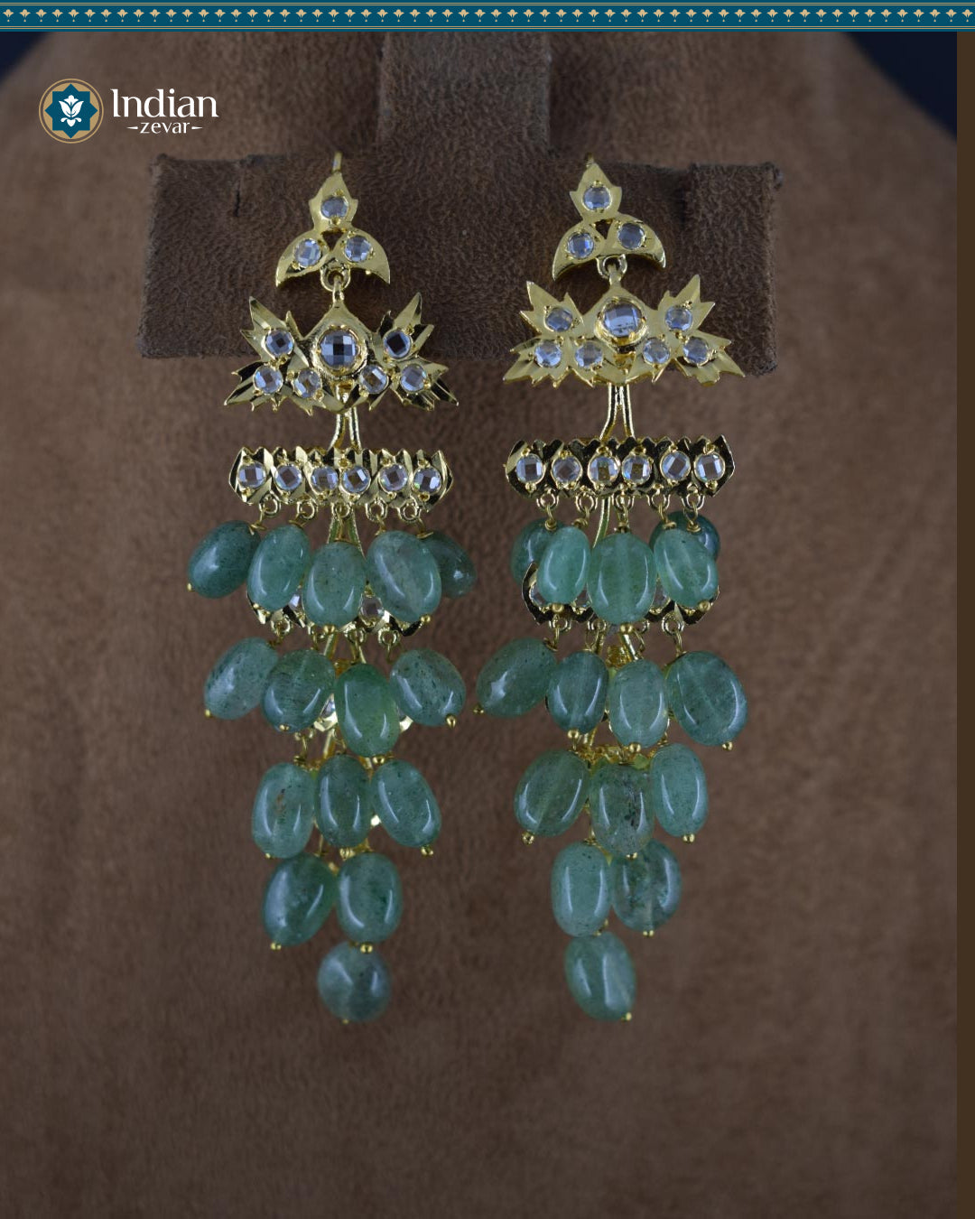 Indian Zevar Hyderabadi Bridal Set - Traditional Jadau Jewelry (Essential 1)