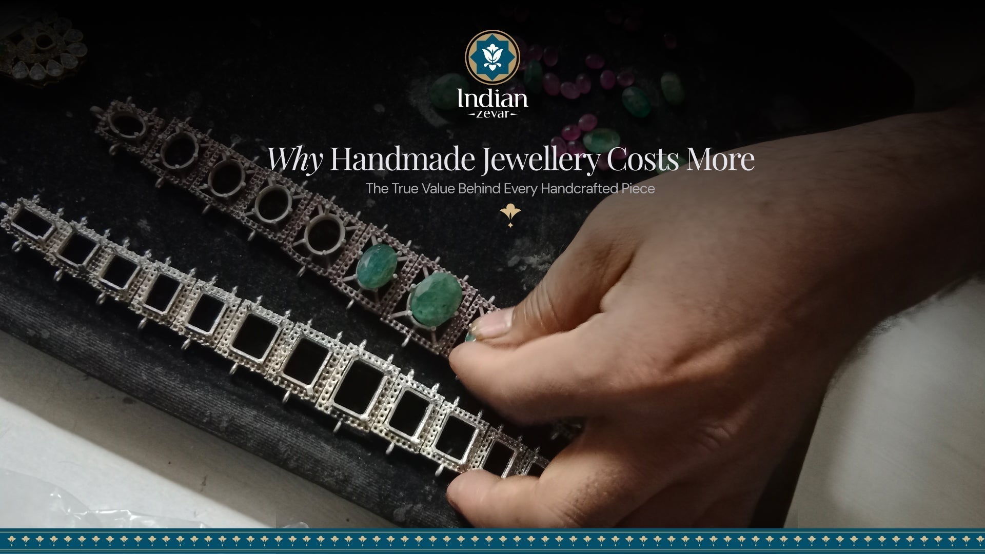 Skilled artisan working on Nizami jewellery design