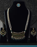 Hyderabadi Jadau Tirmani Necklace Set: Pearls & Strawberry Emerald Delight (Essential 1)