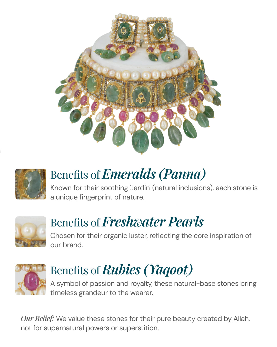 The Emerald Reimagined Chintak | Hyderabadi Jadau Bridal Necklace