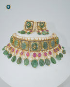 The Emerald Reimagined Chintak | Hyderabadi Jadau Bridal Necklace