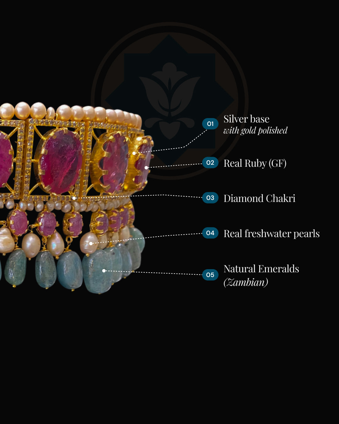 The Ruby Reimagined Chintak — Hyderabadi Jadau Heritage Necklace