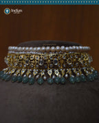 Traditional Hyderabadi Bridal Choker - Jadau Guluband Set (Essential 1)