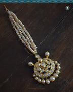 Hyderabadi Jadau Maang Tika: 92.5 Silver and Moissanite Uncut Polki Sparkling Elegance (Signature 2)