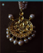 Hyderabadi Jadau Maang Tika: 92.5 Silver and Moissanite Uncut Polki Sparkling Elegance (Signature 2)