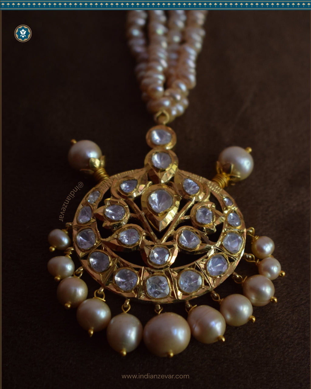 Hyderabadi Jadau Maang Tika: 92.5 Silver and Moissanite Uncut Polki Sparkling Elegance (Signature 2)