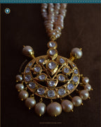 Hyderabadi Jadau Maang Tika: 92.5 Silver and Moissanite Uncut Polki Sparkling Elegance (Signature 2)