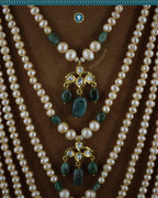 Indian Zevar 7 Strings Long Necklace Sath-ladha - Traditional Jadau Jewelry  (Signature 1)