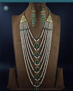 Indian Zevar 7 Strings Long Necklace Sath-ladha - Traditional Jadau Jewelry  (Essential 1)