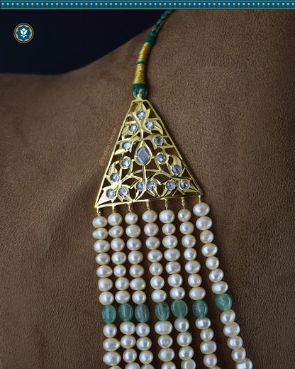 Indian Zevar 7 Strings Long Necklace Sath-ladha - Traditional Jadau Jewelry  (Essential 1)