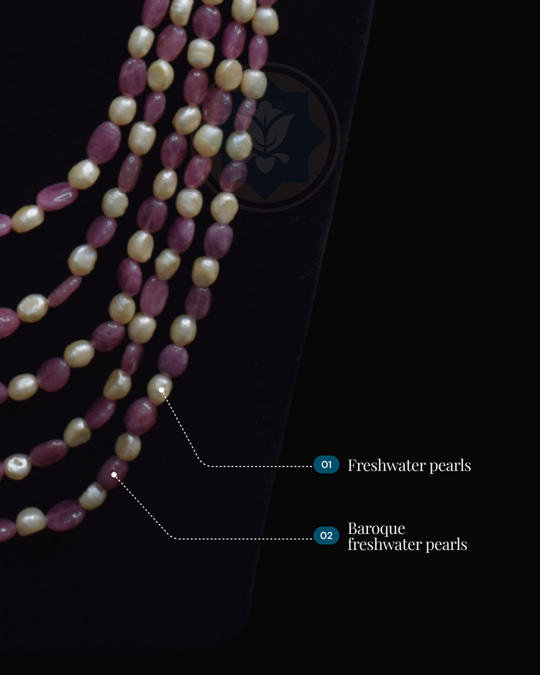 The Modern Muse Ruby & Pearl Necklace - Ruby GF Beads with Freshwater Pearls