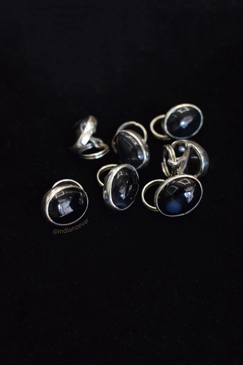 Indian Zevar handcrafted ethnic accessories with bold black stones and alloy base