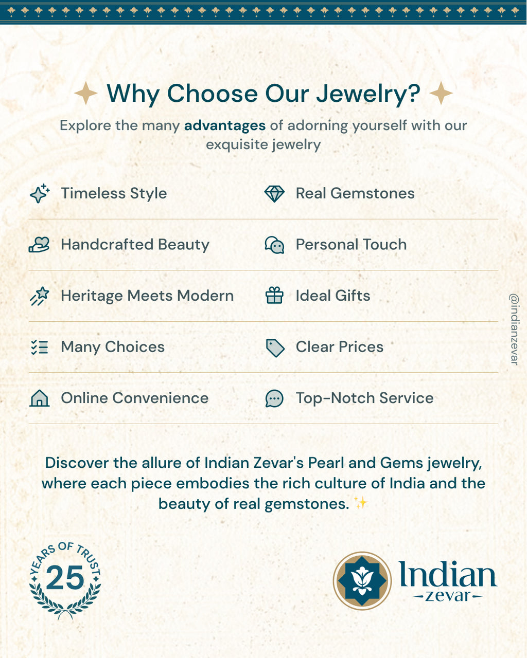 Hyderabadi Bindi Long Haar – Pearl Gold Polished Necklace | Nizami Indian Bridal Wedding Jewellery