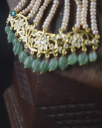 Hyderabadi Jadau Jhumar Passa: Real Pearls & Aventurine Sparkling Tradition (Essential 1)