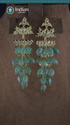 Hyderabadi Jadau Chandelier Earrings: Sweet as Candy Grapes (Essential 1)