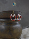 Taiwan Red Coral & Pearl Hoop Earrings: Bold & Beautiful (Ready to Ship!)