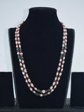 Vintage Flair: Baroque Pearl, Emerald & Ruby Necklace (Casual Chic)