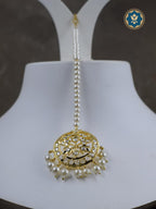 Traditional Hyderabadi Choker Set - 6ct Gold Plated with Faux Pearls