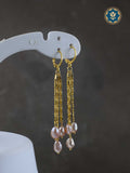 Egyptian Elegance: Freshwater Pearl Chandelier Long Drop Earrings (Ready to Ship!)
