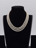 Antique Freshwater Pearl Minimal 3 Strands Necklace