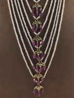 Elegant Hyderabadi Sathlada Set with Freshwater Pearls & Ruby