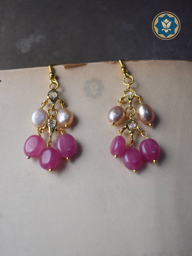 Perfectly Pink: Pearl & Pink Quartz Chandelier Earrings (Ready to Ship!)