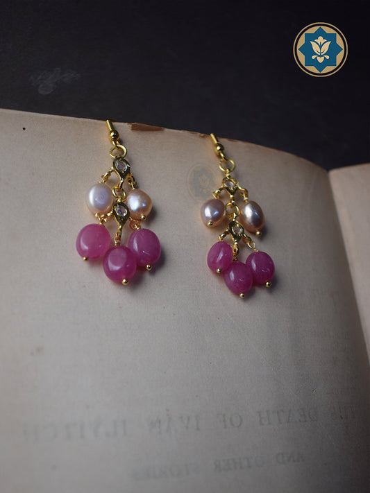 Perfectly Pink: Pearl & Pink Quartz Chandelier Earrings (Ready to Ship!)