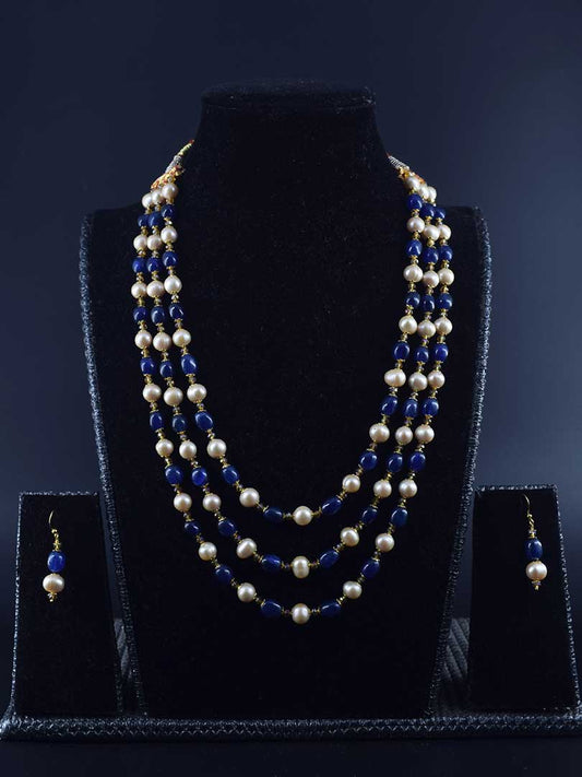 Something Blue: Freshwater Pearls & Blue Quartz Necklace (Casual Chic)