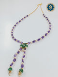Mystic Mix: Amethyst, Pearl & Green Bead Necklace (Modern Chic, Everyday Wear)