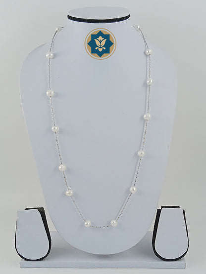 Effortless Grace: Korean White Pearl Chain Set (Casual Chic)