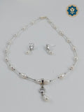 Classic Touch: White Pearl Pendant Set (Effortless Elegance, Everyday Wear)