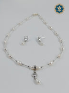 Classic Touch: White Pearl Pendant Set (Effortless Elegance, Everyday Wear)